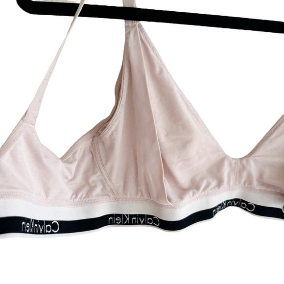 Calvin Klein Soft Triangle Wireless Nursing Bralette Cream Pink Size XL - Picture 4 of 7